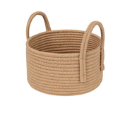 Cotton Round Storage Rope Woven Baskets Pack of 2 (Beige)