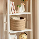 Cotton Storage Rope Woven Baskets 9x7 Inch Pack of 1 (Beige)
