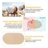 Cream cotton rope drink coasters set of 6, durable and stylish drink mats for cups and mugs