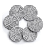 Cotton Rope Drink Coasters 6 Pcs Set (Grey)