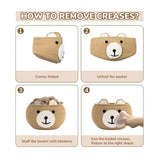 Cotton Bear Shaped Storage Baskets Pack of 1 (Beige)