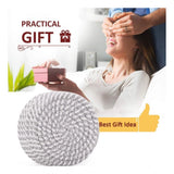 Grey-white cotton rope drink coaster set, 6 pcs for tea and coffee protection