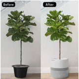 Cotton Large Woven Storage Basket 11x11 Inch Pack of 1 (Grey White)