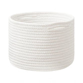 Cotton Storage Rope Woven Baskets 9x7 Inch Pack of 1 (White)