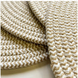 Beige white cotton dining table round placemats set of 4 for versatile use