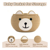 Cotton Bear Shaped Storage Baskets Pack of 1 (Beige)