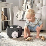 Cotton Bear Shaped Storage Baskets Pack of 1 (Grey)