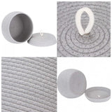 Cotton Bear Shaped Storage Matka Basket With Lid Pack of 1 (Grey)