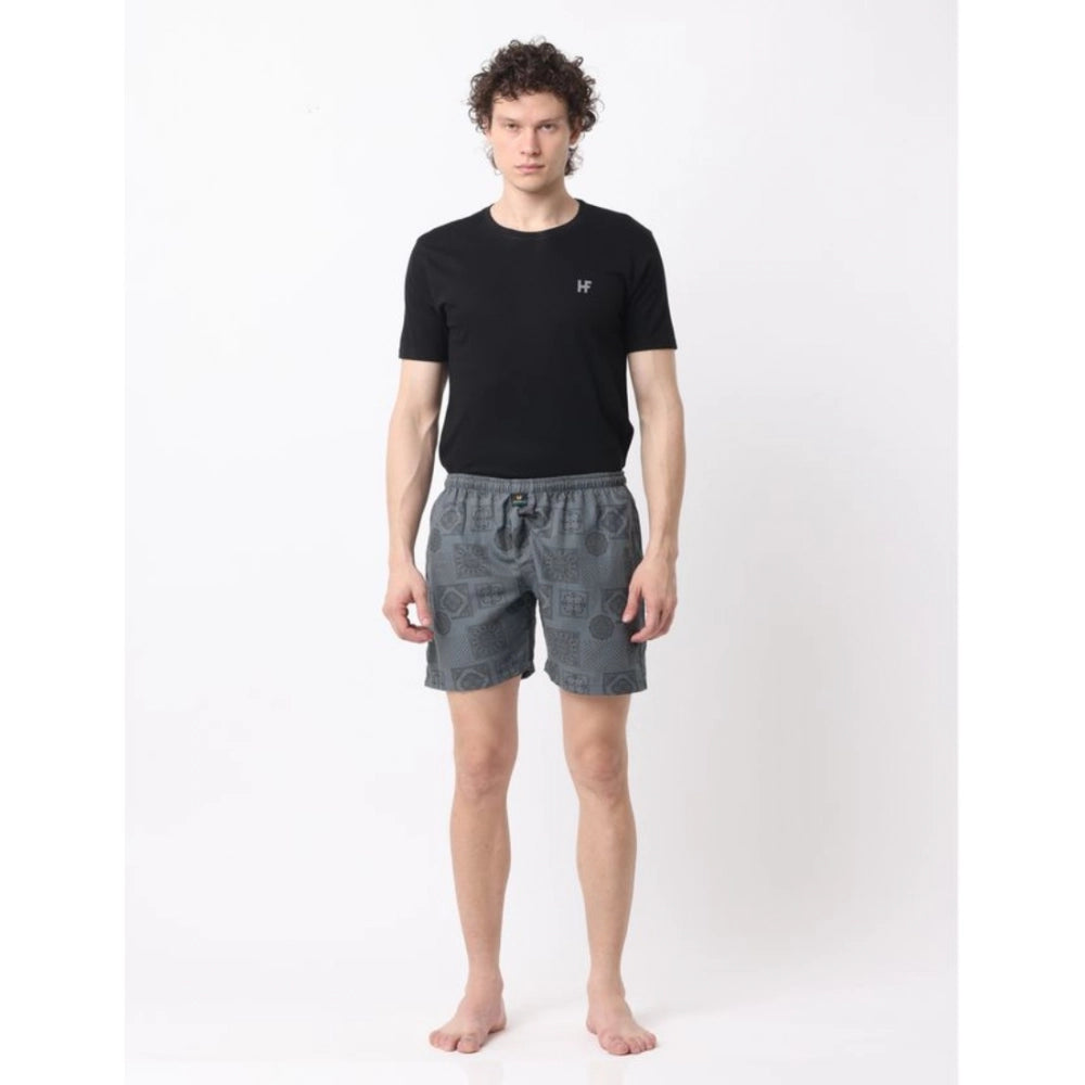 Multicolor polycotton printed men's boxer shorts pack_of_2, vibrant design on elastic waistband