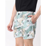 Multi-colored polycotton men's boxer shorts (pack of 2), vibrant printed design with inner elastic waistband