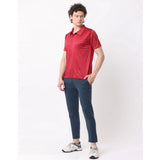 Multicolor cotton blend men's casual short sleeve t-shirts pack, solid pattern with collar neck