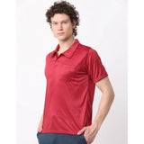 Multi-colored cotton blend men's casual short sleeve t-shirts pack of 2, solid pattern, collar neck, varied colors