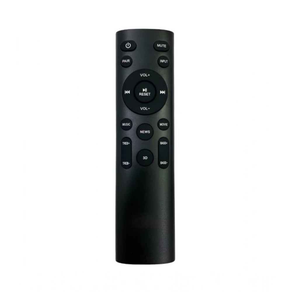 Black ergonomic remote control, compatible with Boat Home Theatre System, long-range device operation from couch or bed