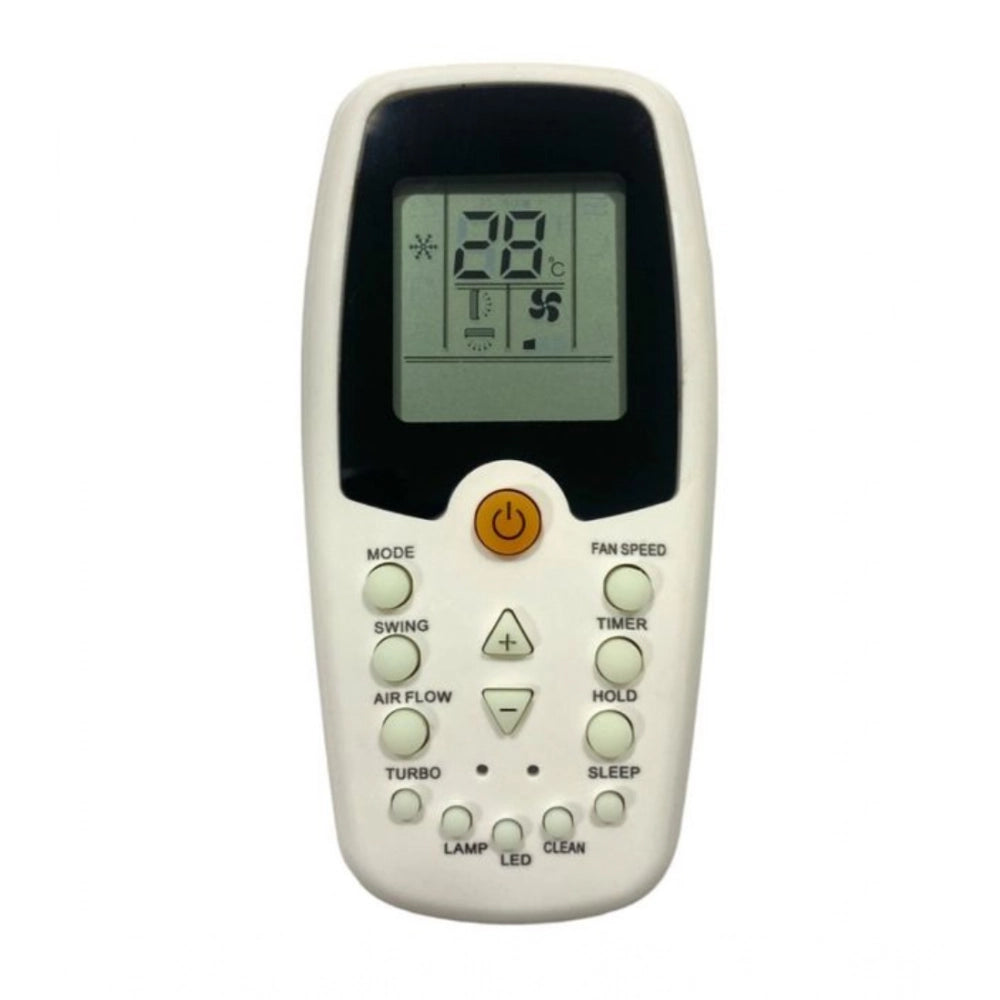 White ergonomic AC Remote 4A replacement for Croma, long-range operation from sofa or bed