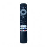 Black ergonomic remote control, compatible with TCL 4K Smart TV for Netflix and Prime Video functions