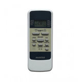 White ergonomic AC remote replacement (No. 137B) for Hitachi, operates devices from any room corner