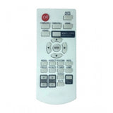 White ergonomic remote control, Projector Remote No. 1095, compatible with Panasonic projectors, long-range operation from sofa or bed