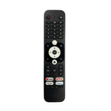 Black ergonomic remote control, compatible with Haier Smart TV LCD-LED, facilitates Netflix, Prime, YouTube, and Matrix function from a distance