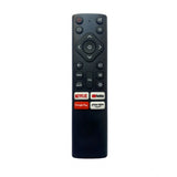 Black ergonomic remote control for Nokia Smart TV, compatible with YouTube and Netflix
