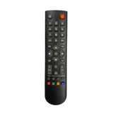 Black ergonomic remote control compatible with Onida LCD-LED TV, offers long-range operation from sofa or bed