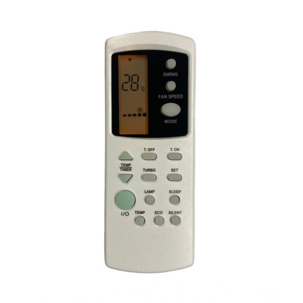 White ergonomic AC remote replacement for Whirlpool, long-range operation from sofa or bed