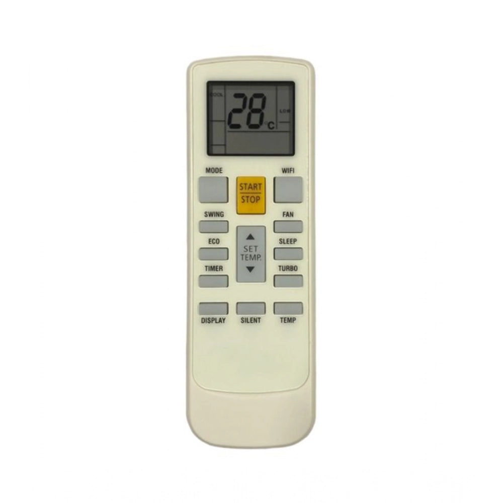 White ergonomic AC Remote No. 231A replacement for Green Star, long-range operation from sofa or bed