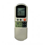 White ergonomic AC Remote No. 74 replacement for Voltas, long-range operation from comfort