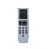 White ergonomic AC remote control (No. 259) for Godrej air conditioners, long-range replacement with lightweight design for comfortable operation from sofa or bed