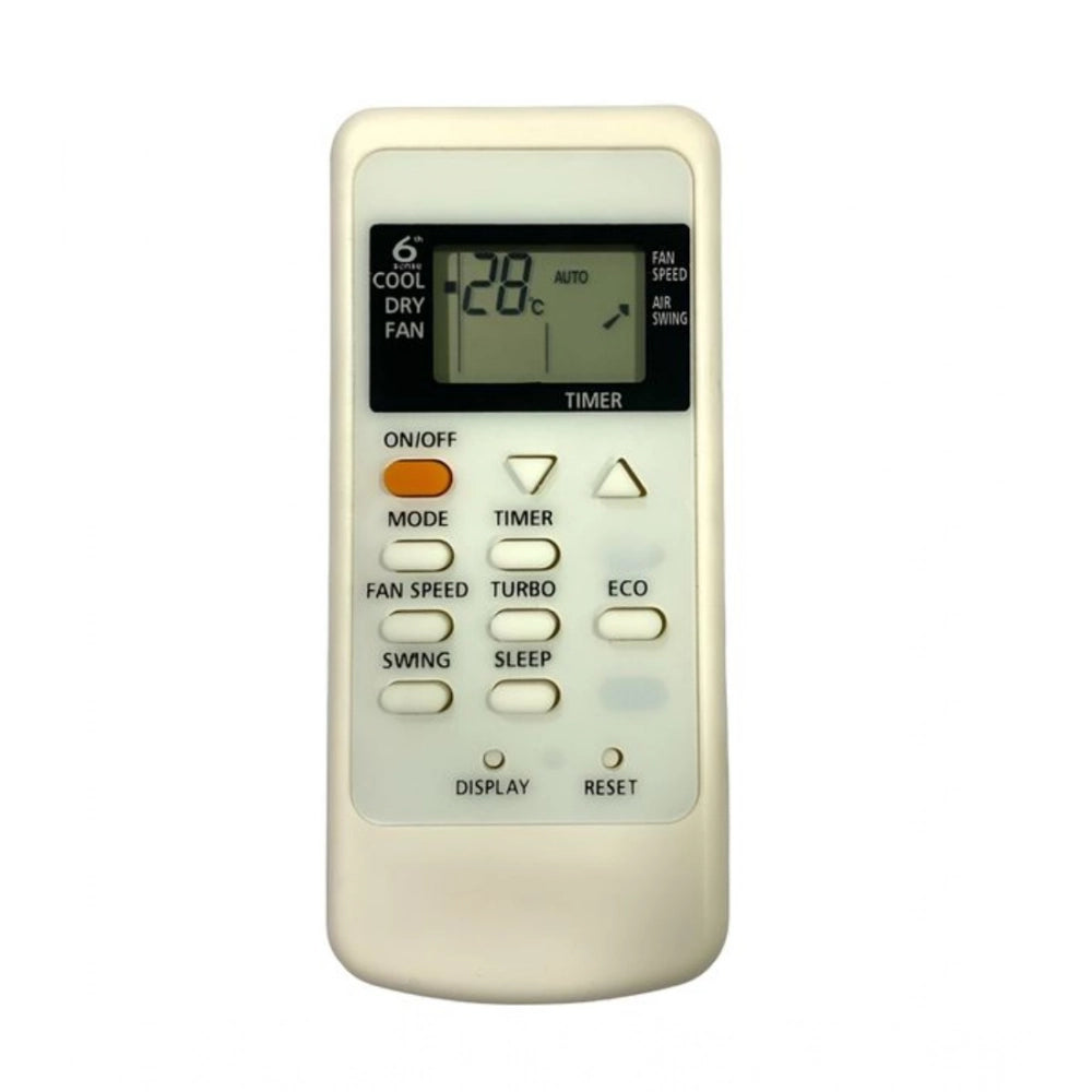 White ergonomic AC remote replacement for Whirlpool, long-range control from sofa or bed