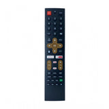 Black ergonomic remote control (No. 1089) for Treeview Smart TV LCD-LED, compatible with Netflix and YouTube functions, long-range use from sofa or bed