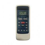 White ergonomic AC Remote No. 12 replacement for Voltas, long-range operation from sofa or bed
