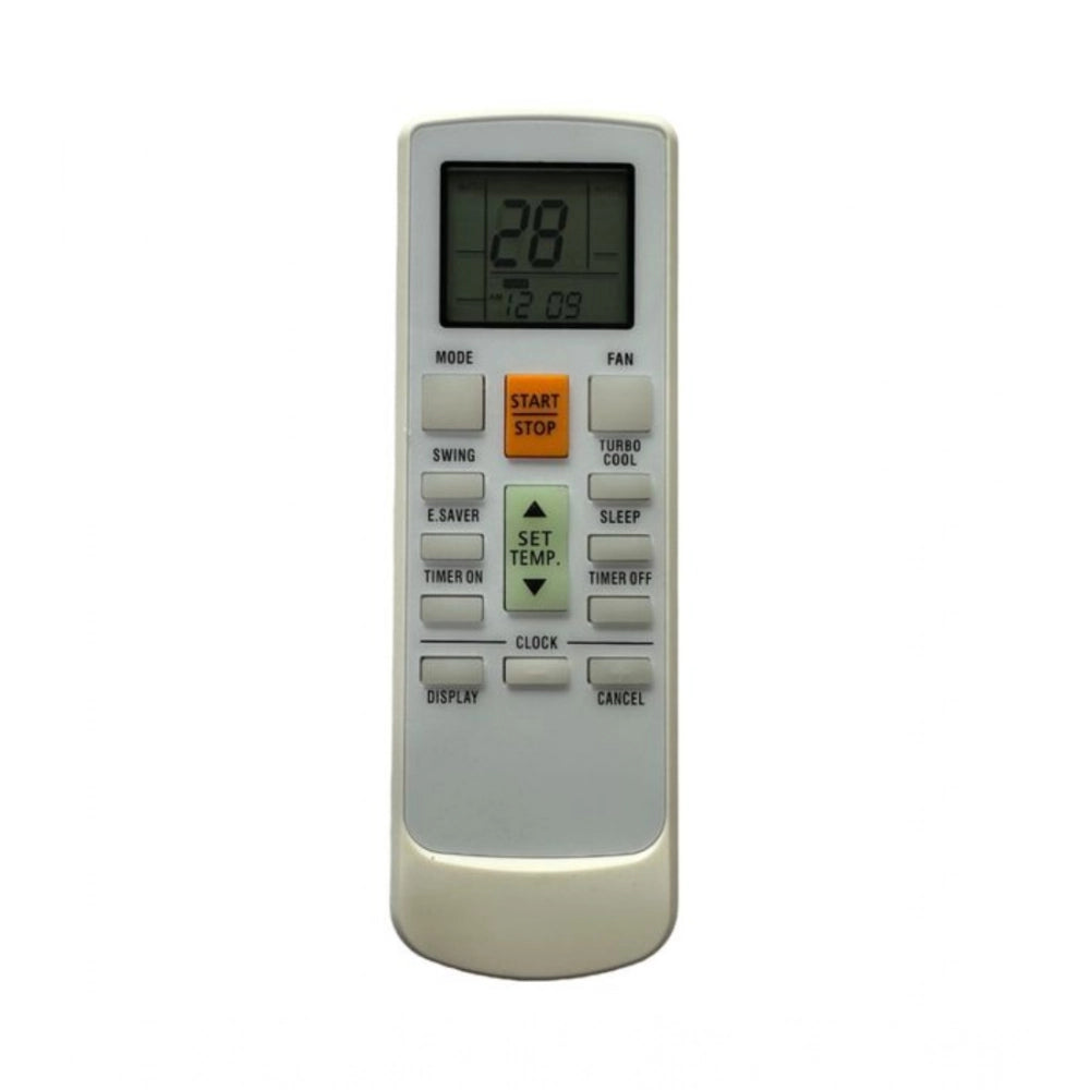 White ergonomic remote control AC Remote No. 231 replacement for Bluestar, ideal for long-distance device operation from sofa, divan, or bed