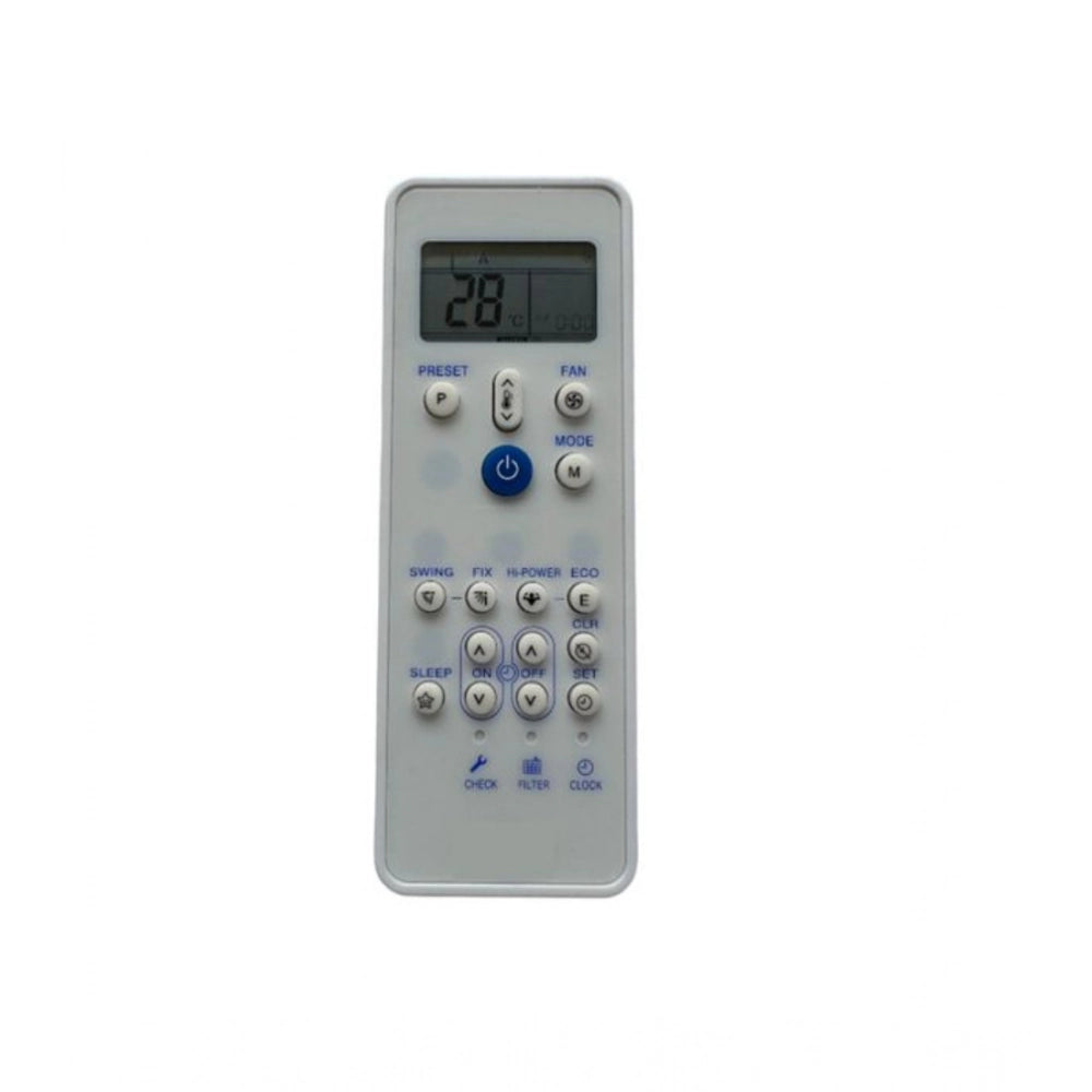 White ergonomic AC Remote No. 212 replacement for Carrier, long-range control from sofa or bed