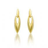 Gold plated, stainless steel mini office earrings for women on desk