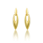 Women's brass gold-plated mini office earrings, stainless steel for professional style