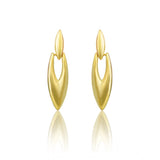 Women's brass gold-plated mini office earrings, stainless steel for professional style