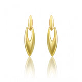 Women's brassNew Gold Tone Polish Mini Office Earrings (Gold Plated)