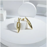 Women's brassNew Gold Tone Polish Mini Office Earrings (Gold Plated)