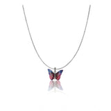 Colorful stainless steel butterfly pendant (silver plated) for daily wear, showcasing vibrant design
