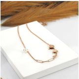 Gold-plated stainless steel butterfly pendant on delicate chain, delicate jewelry accessory for women
