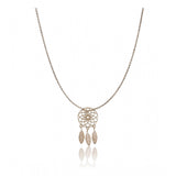 Women's Stainless Steel Dream Catcher Pendent Delicate Chain (Gold Plated)