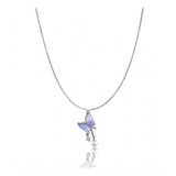 Women's Stainless Steel Butterfly Dailywear Pendent Delicate Chain (Silver Plated)