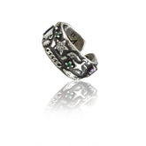 Stainless steel, silver-plated office ring for versatile wear