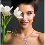 Women's Stainless Steel Butterfly Dailywear Pendent Delicate Chain (Silver Plated)