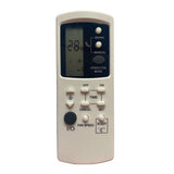 White ergonomic Godrej AC remote No.39 (no backlight), controls air conditioning from any room corner