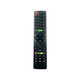 Black ergonomic remote for Elista Smart LCD/LED TV (No Voice No.1203), facilitates long-distance control from sofa, divan, or bed