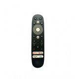 Black ergonomic Vu Smart 4K remote control, long-range device operation from sofa or bed