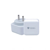 White AB Plastic VOXEL 'C' Port PD Charger, compact & lightweight for travel