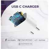 White AB Plastic VOXEL 65 Watt USB Fast Charger, compact & lightweight design