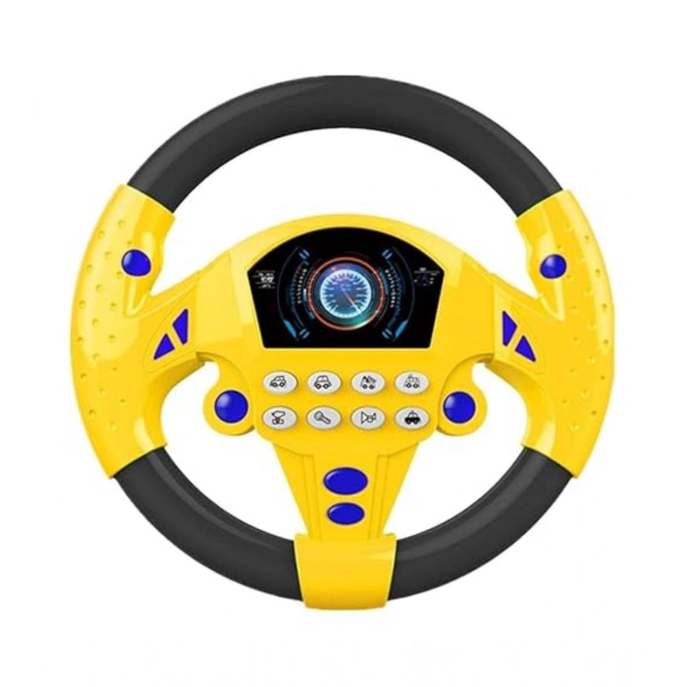 Multi-colored plastic steering wheel driving toy for children's play